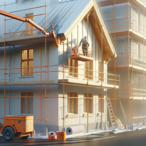 Čištění a nátěr severní fasády